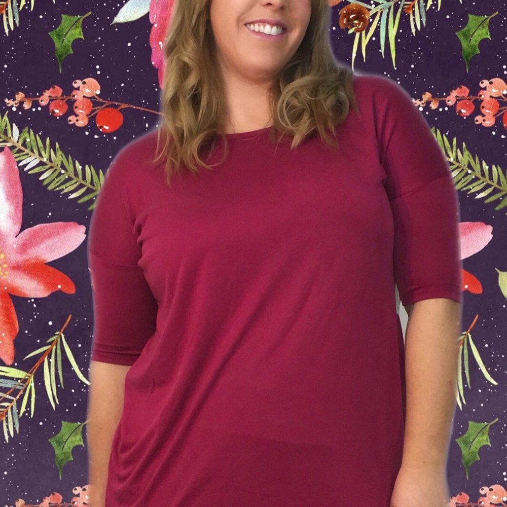 LuLaRoe Irma Tunic Hot Yellow & Black micro stripe - Picture 3 of 3